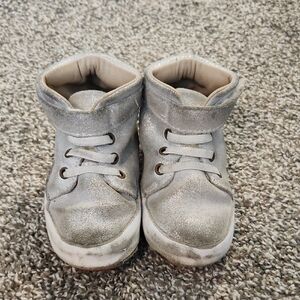 Silver High-Top Sneakers